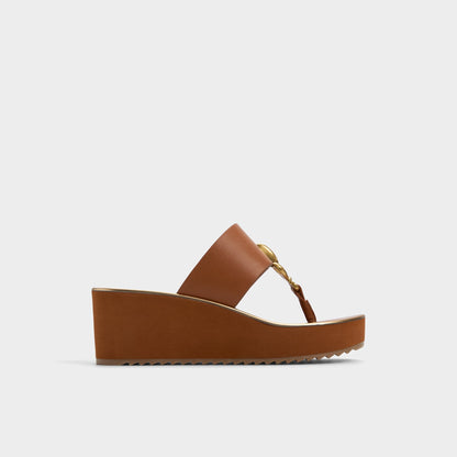 Penelopy Medium Brown Women's Platform sandals - Wedge sandal, Wedge heel | Aldo Signature
