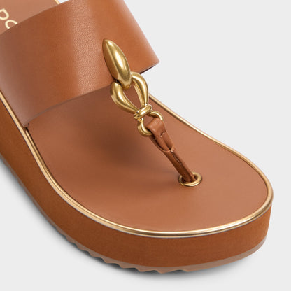 Penelopy Medium Brown Women's Platform sandals - Wedge sandal, Wedge heel | Aldo Signature