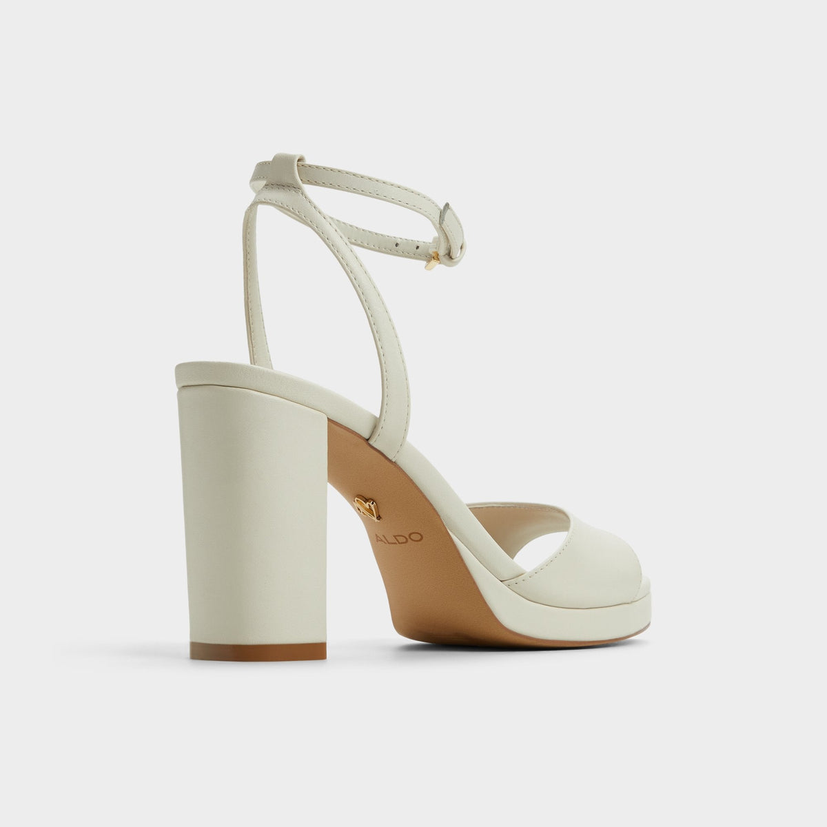 Gracious White/Bone Women's Block heels - Strappy heeled sandal, Block heel | Aldo New