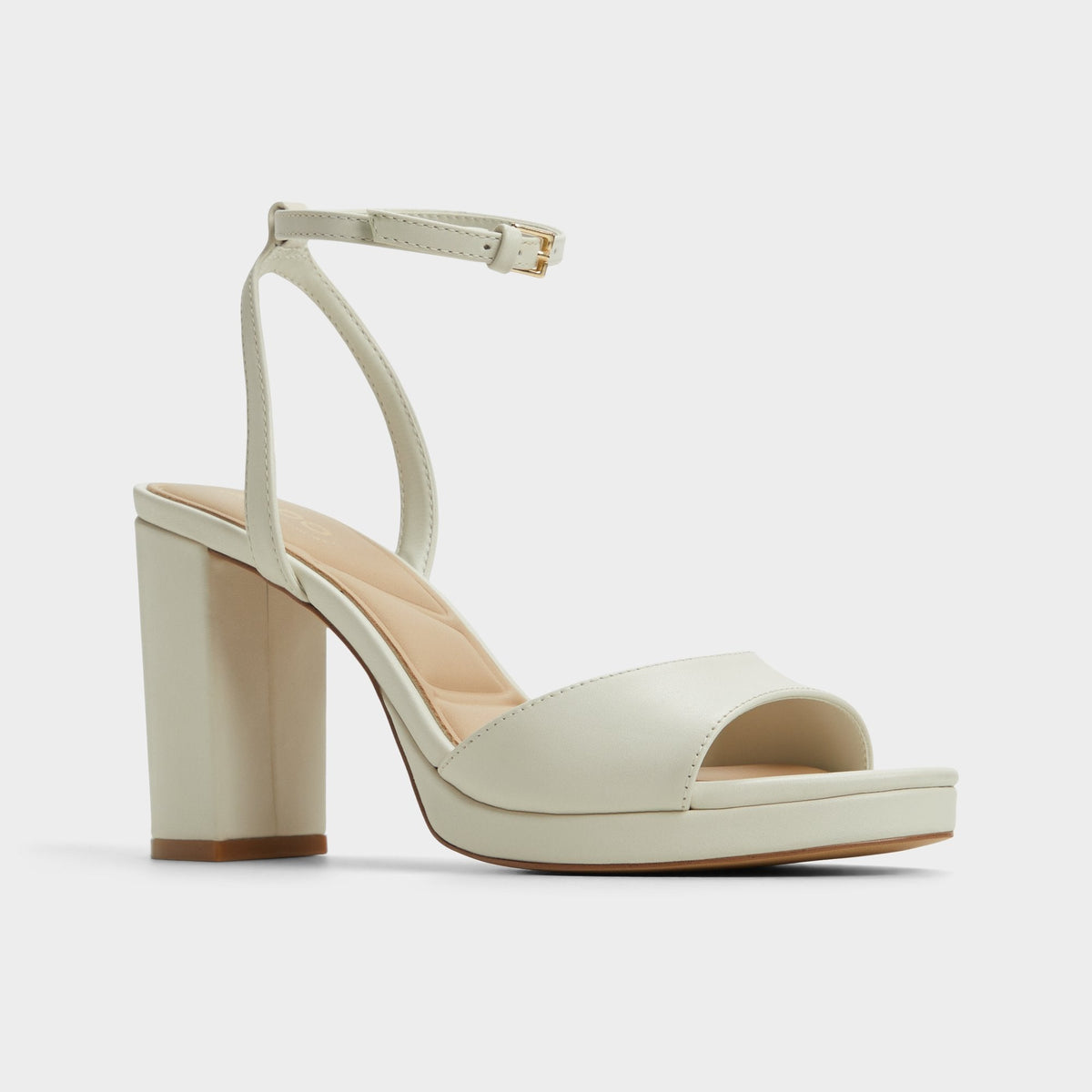 Gracious White/Bone Women's Block heels - Strappy heeled sandal, Block heel | Aldo New