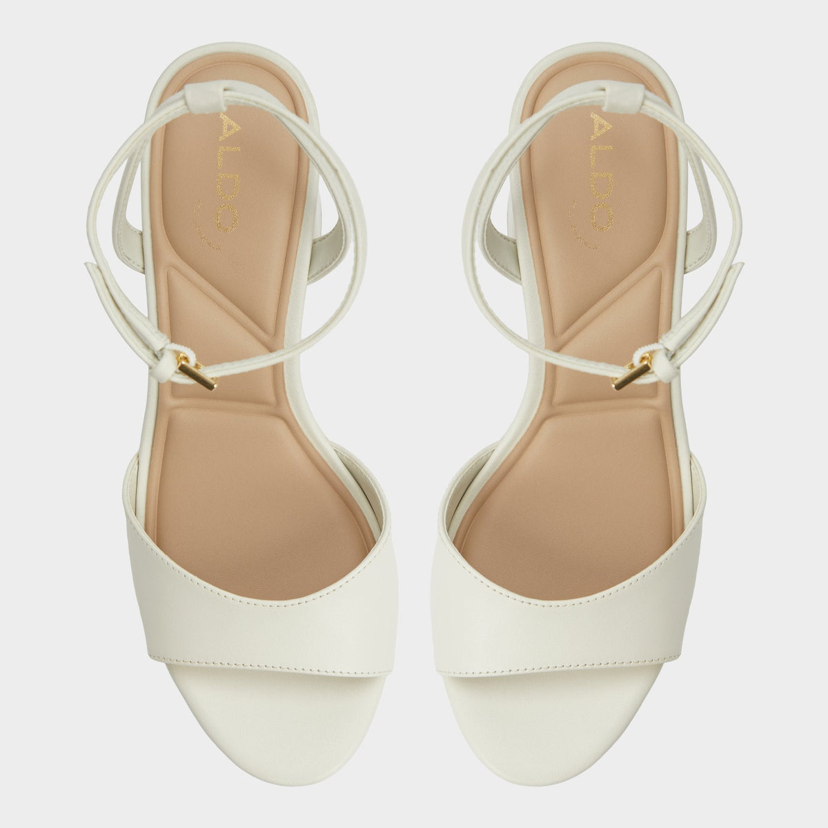 Gracious White/Bone Women's Block heels - Strappy heeled sandal, Block heel | Aldo New