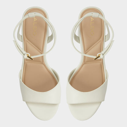 Gracious White/Bone Women's Block heels - Strappy heeled sandal, Block heel | Aldo New
