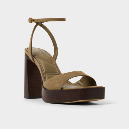 Lothon in Other Green - Strappy heeled sandal, Platform | Aldo Recommended