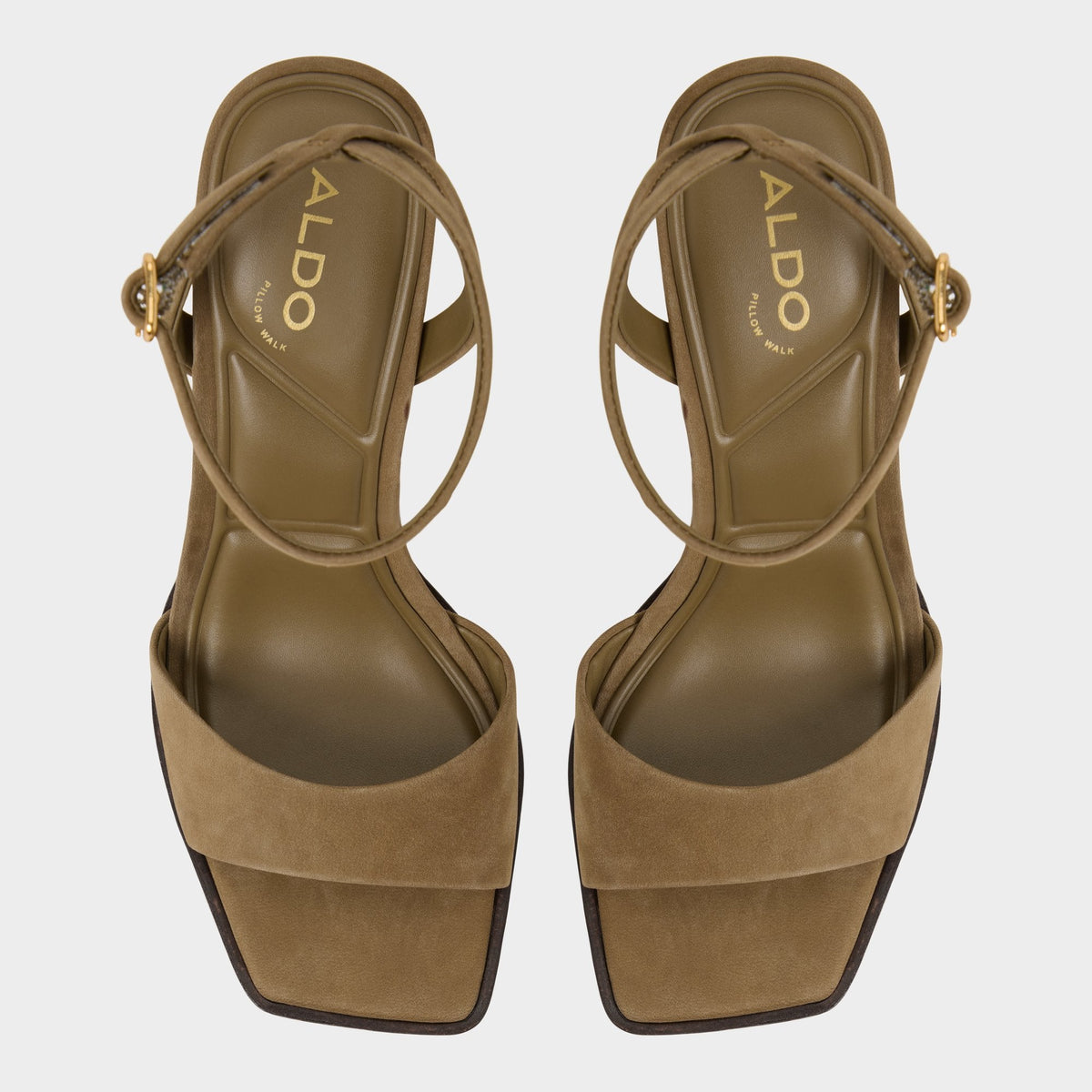 Lothon in Other Green - Strappy heeled sandal, Platform | Aldo Recommended