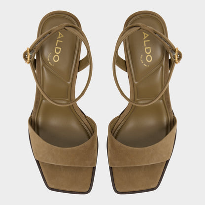 Lothon in Other Green - Strappy heeled sandal, Platform | Aldo Recommended