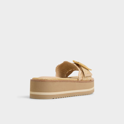 Wavynelly Light Beige Women's Flats - Slide sandal, Platform | Aldo Exclusive