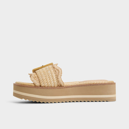 Wavynelly Light Beige Women's Flats - Slide sandal, Platform | Aldo Exclusive