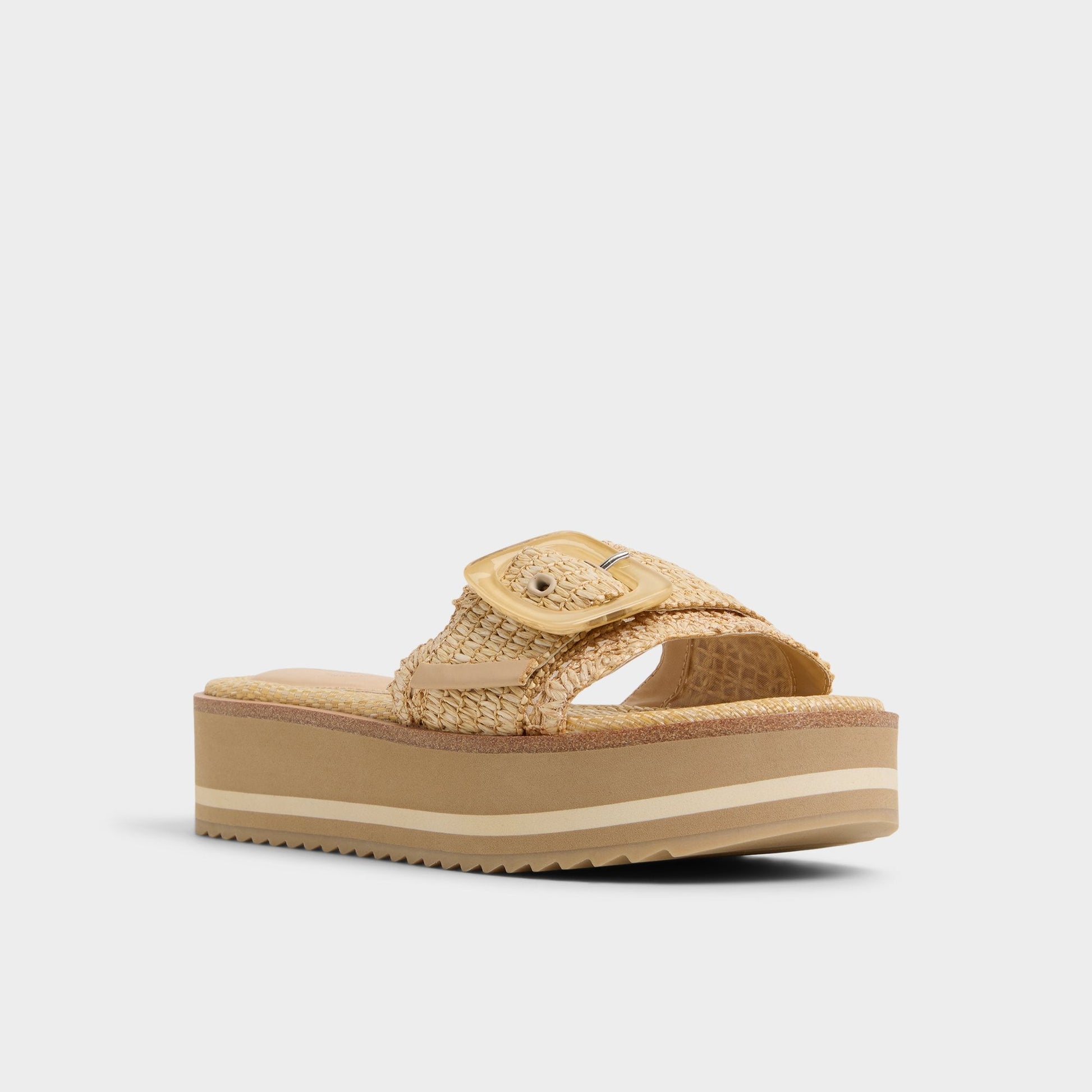 Wavynelly Light Beige Women's Flats - Slide sandal, Platform | Aldo Exclusive