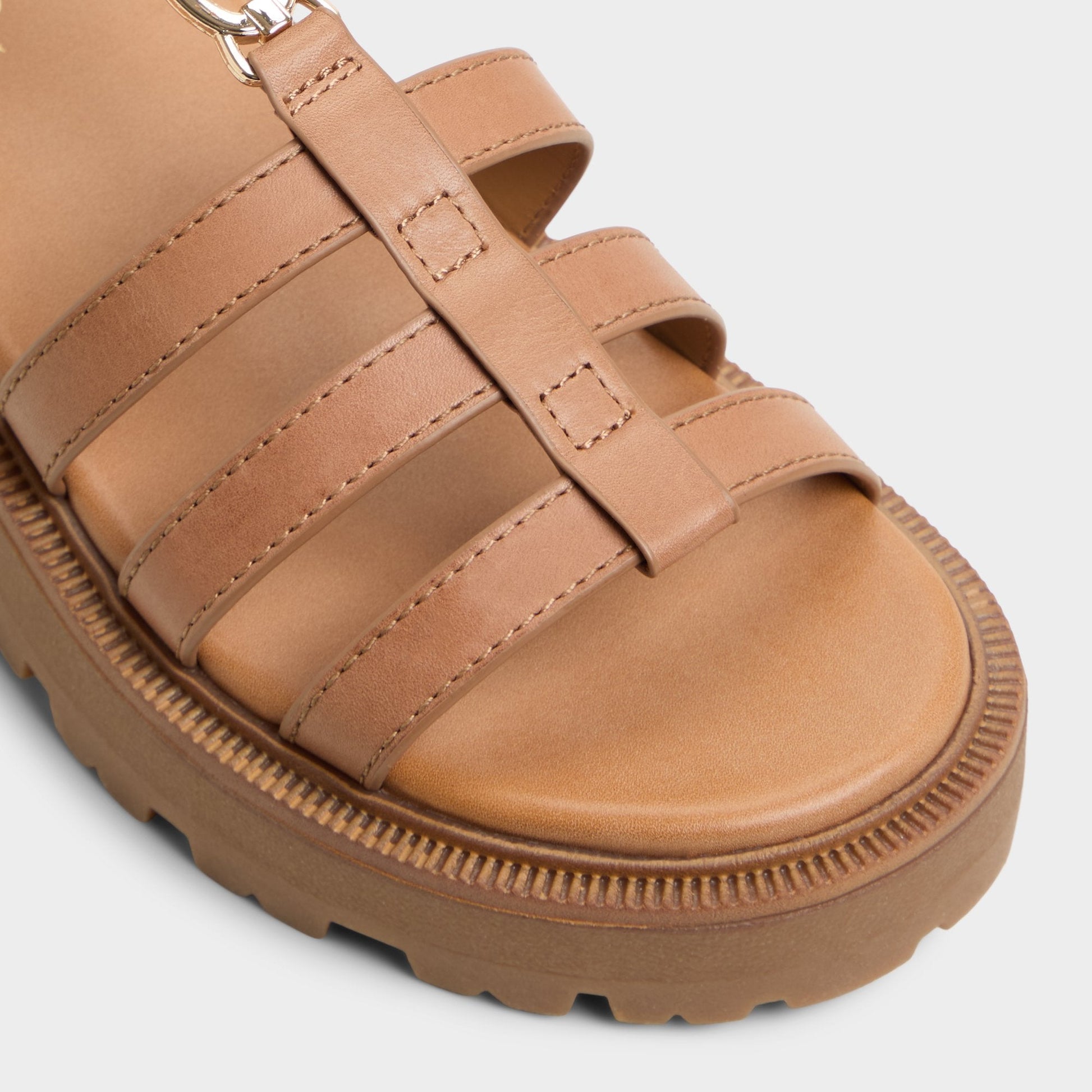 Lamington Medium Brown Women's Strappy sandals - Gladiator sandal, Lug sole | Aldo Essential