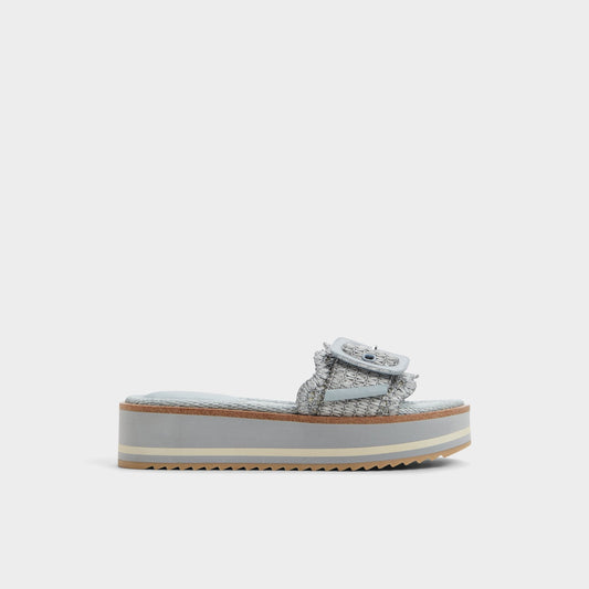 Wavynelly Other Blue Women's Flats - Slide sandal, Platform | Aldo Premium