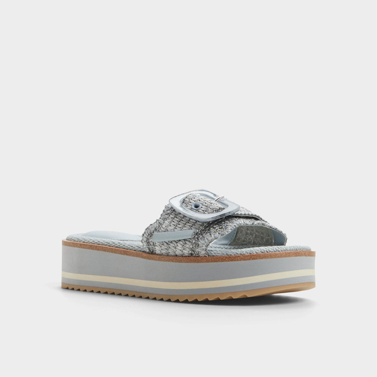 Wavynelly Other Blue Women's Flats - Slide sandal, Platform | Aldo Premium