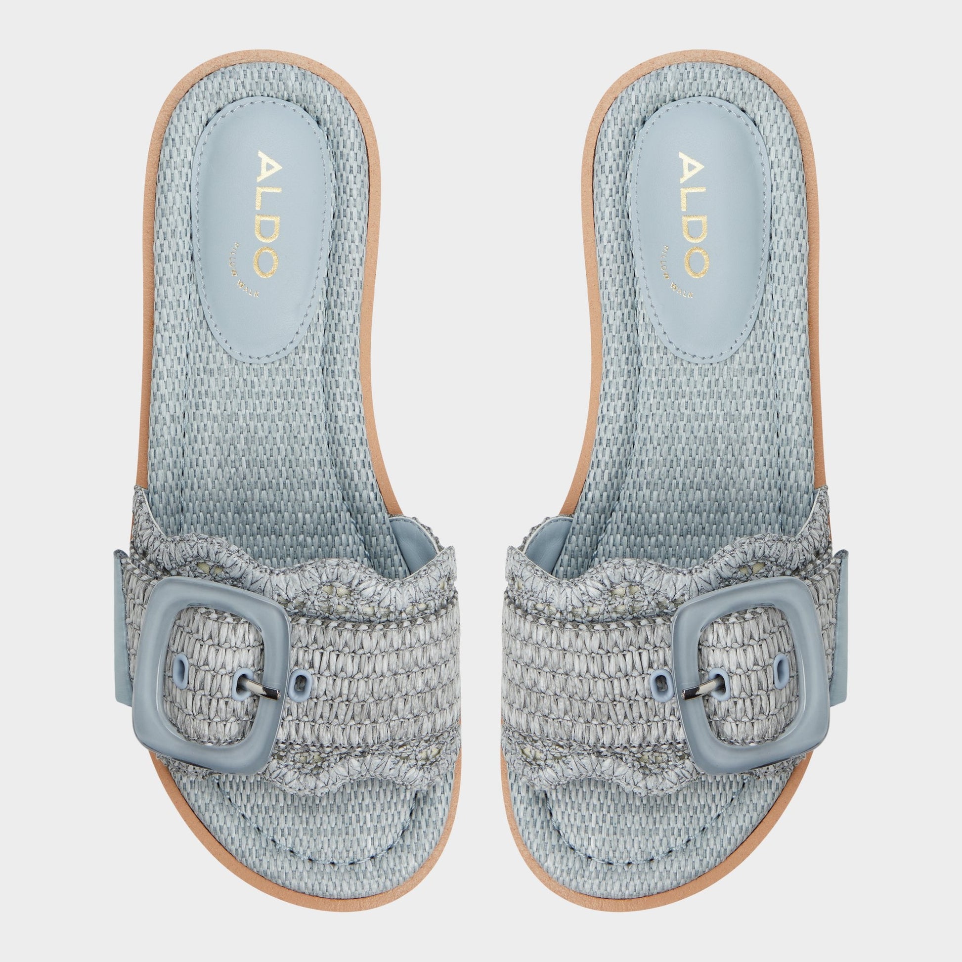 Wavynelly Other Blue Women's Flats - Slide sandal, Platform | Aldo Premium