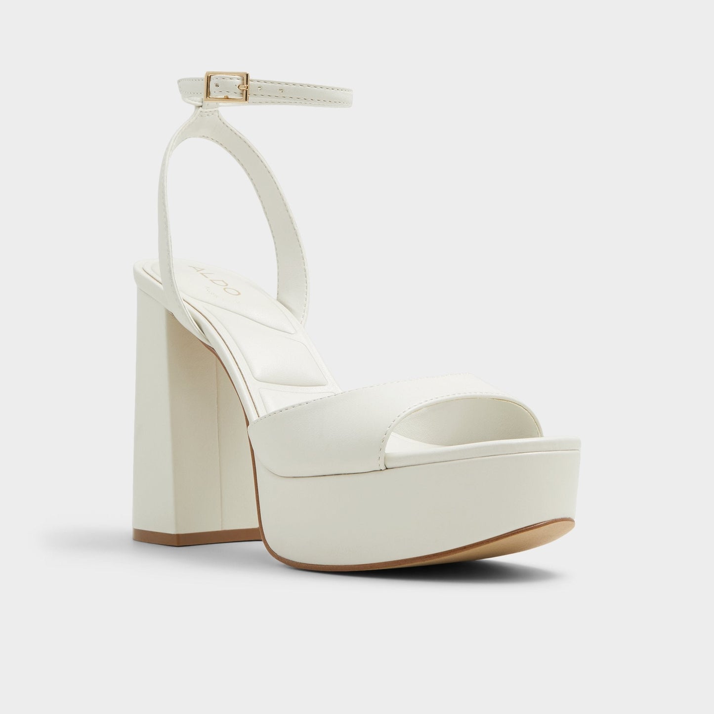 Valoria White Women's Platform sandals - Strappy heeled sandal | Aldo New