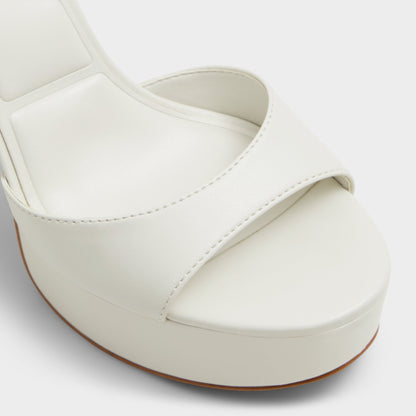 Valoria White Women's Platform sandals - Strappy heeled sandal | Aldo New