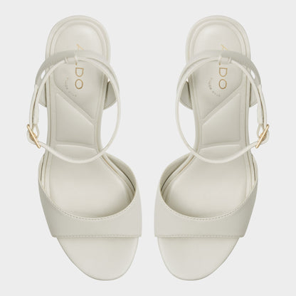 Valoria White Women's Platform sandals - Strappy heeled sandal | Aldo New