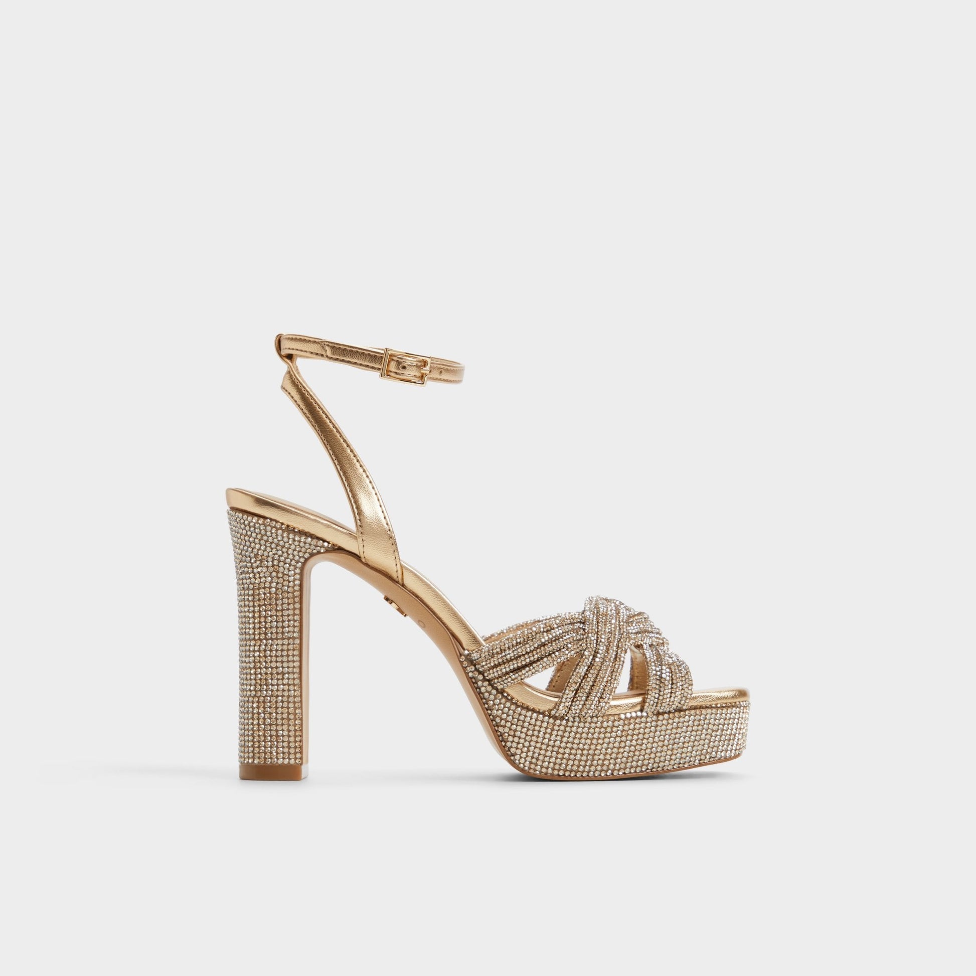 Shimma Gold Women's Iridescent metallics - Strappy heeled sandal, Platform | Aldo Featured