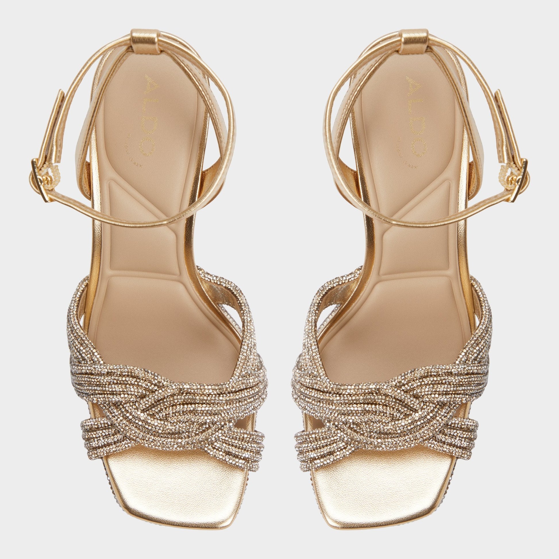Shimma Gold Women's Iridescent metallics - Strappy heeled sandal, Platform | Aldo Featured