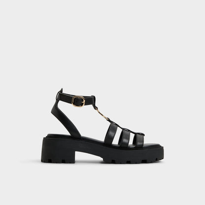Lamington Black Women's Strappy sandals - Gladiator sandal, Lug sole | Aldo Popular
