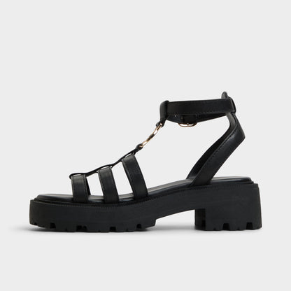 Lamington Black Women's Strappy sandals - Gladiator sandal, Lug sole | Aldo Popular