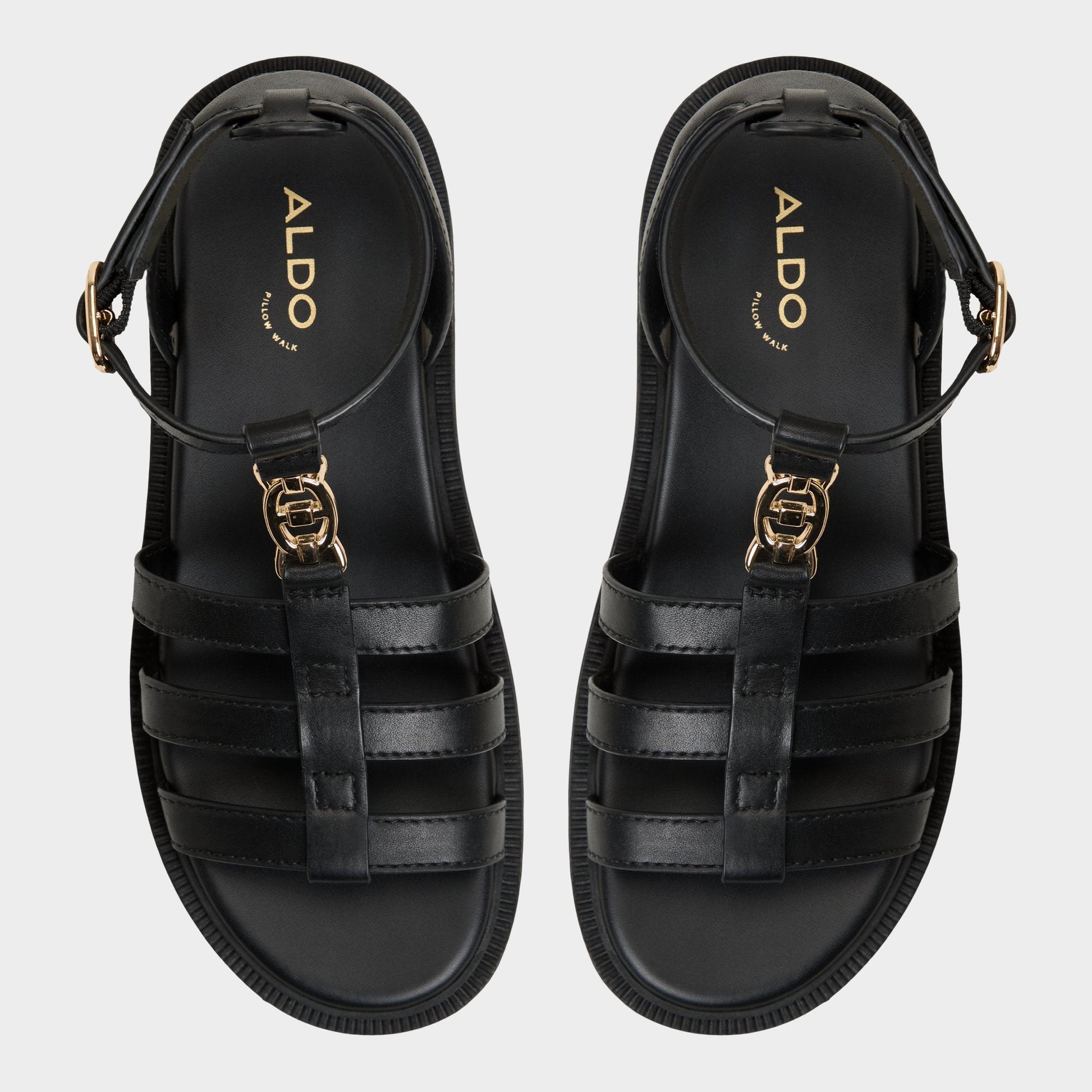 Lamington Black Women's Strappy sandals - Gladiator sandal, Lug sole | Aldo Popular