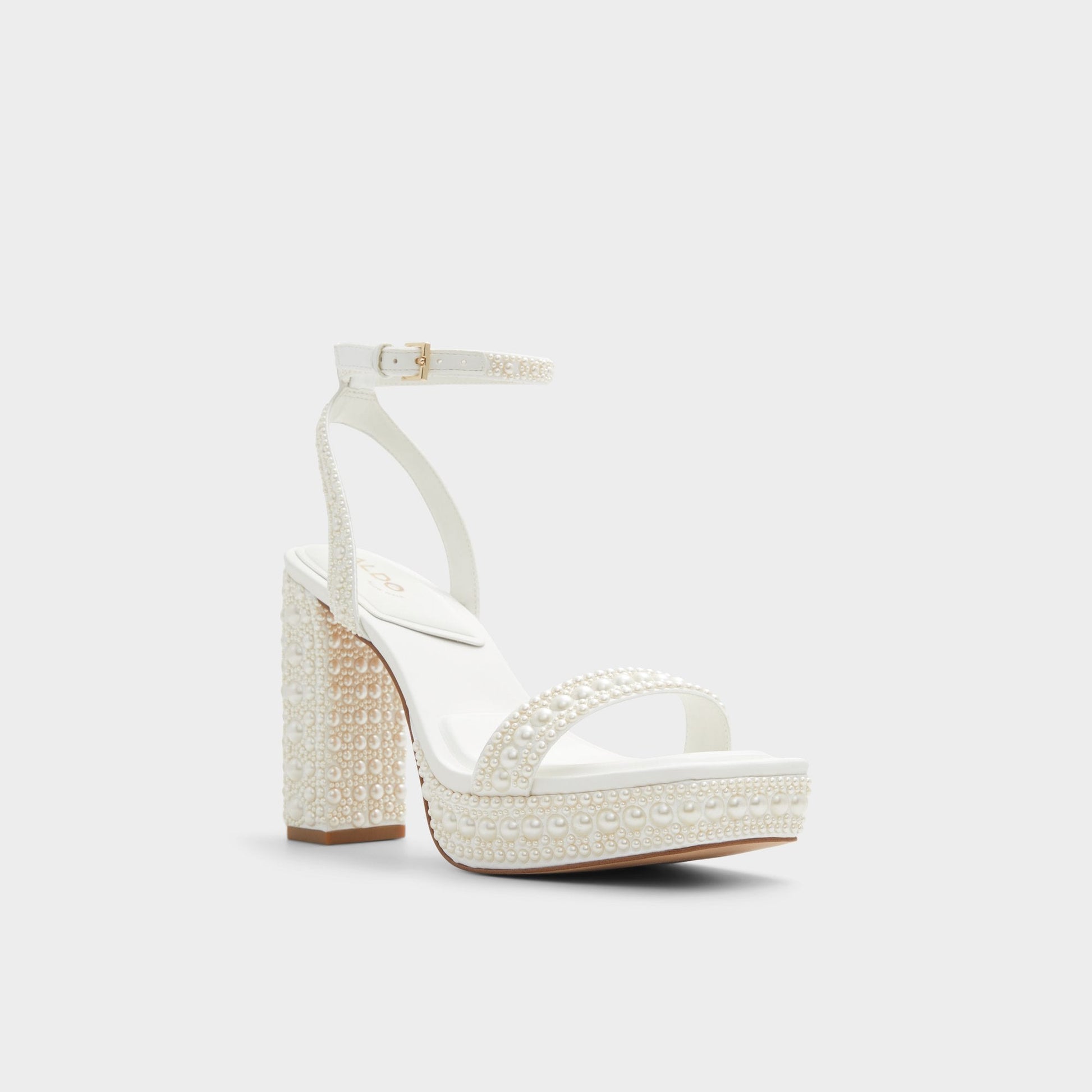Lulu White Women's Strappy sandals - Strappy heeled sandal, Block heel | Aldo Trending