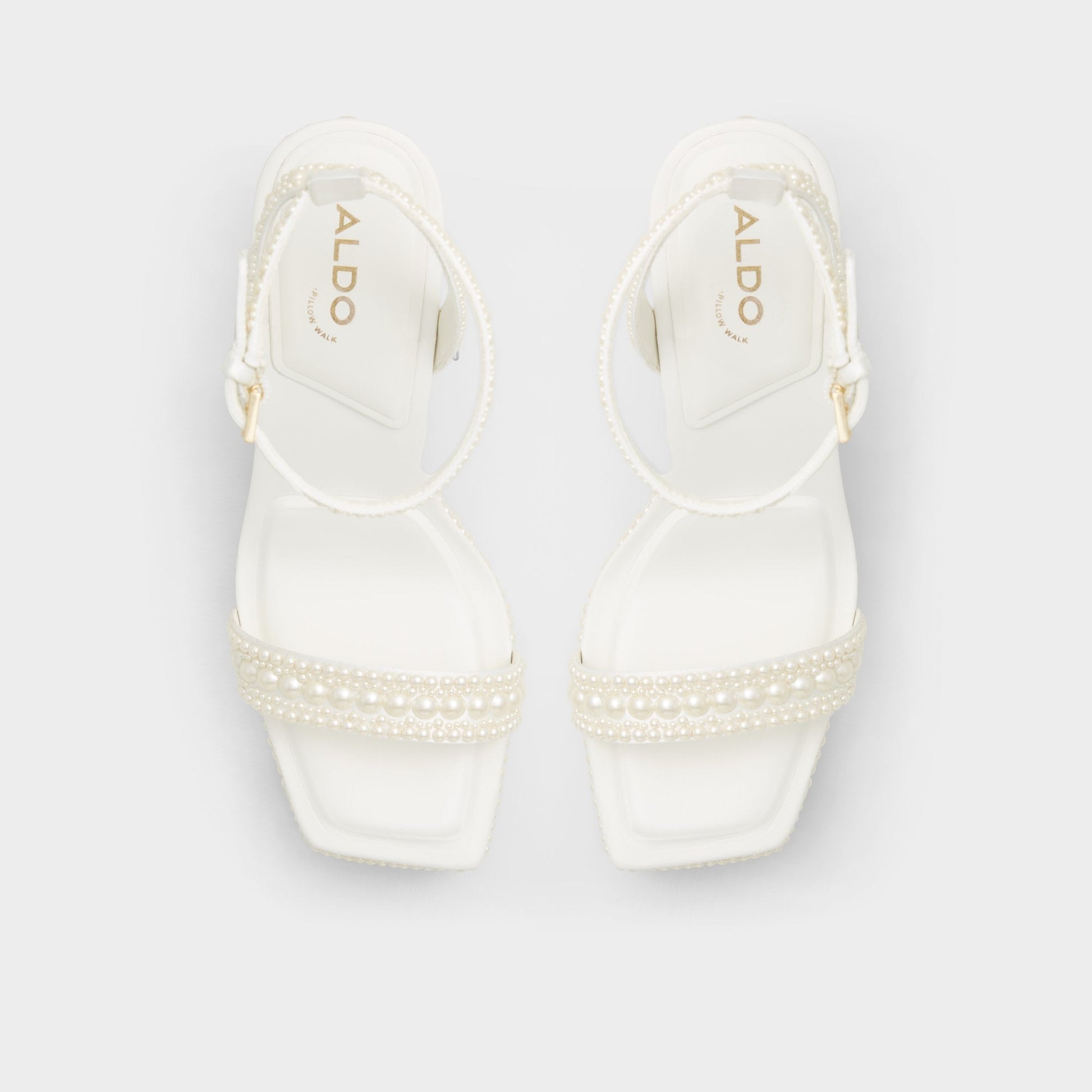 Lulu White Women's Strappy sandals - Strappy heeled sandal, Block heel | Aldo Trending