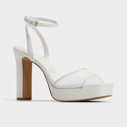 Chicglimmer Other White Women's Platform sandals - Strappy heeled sandal, Block heel | Aldo Signature