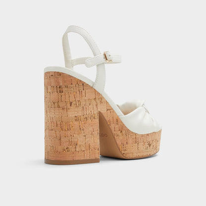 Ulialdan White/Bone Women's Platform sandals - Strappy heeled sandal, Platform | Aldo Premium