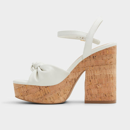 Ulialdan White/Bone Women's Platform sandals - Strappy heeled sandal, Platform | Aldo Premium