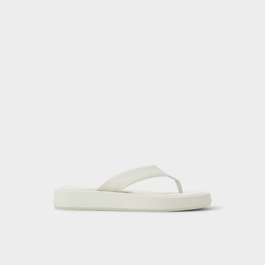 Grettle White/Bone Women's Flats - Flip flop, Flatform | Aldo Featured