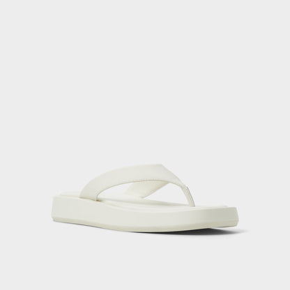 Grettle White/Bone Women's Flats - Flip flop, Flatform | Aldo Featured