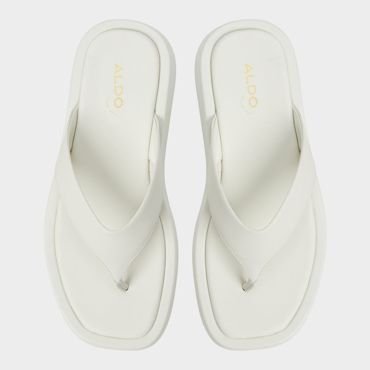 Grettle White/Bone Women's Flats - Flip flop, Flatform | Aldo Featured