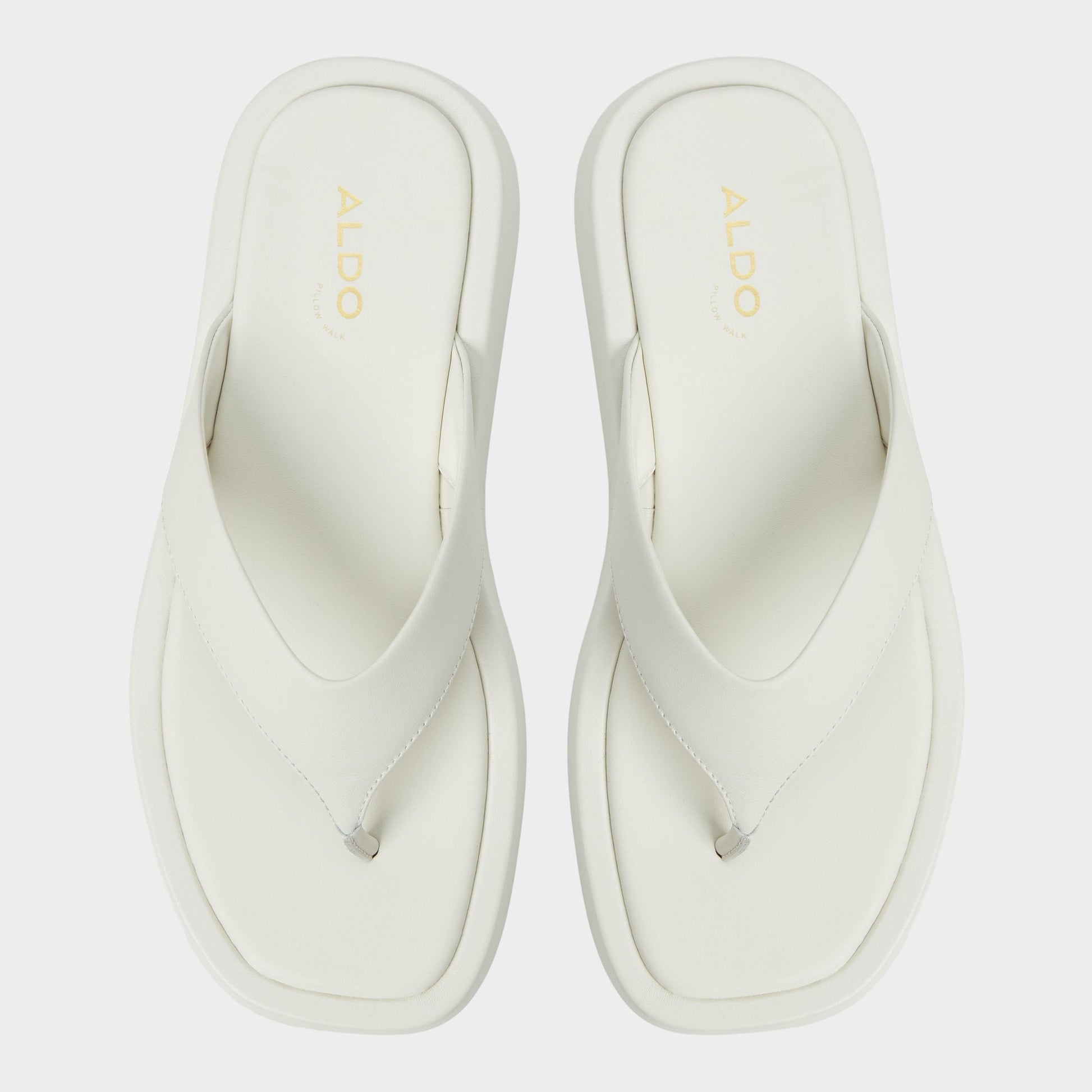 Grettle White/Bone Women's Flats - Flip flop, Flatform | Aldo Featured