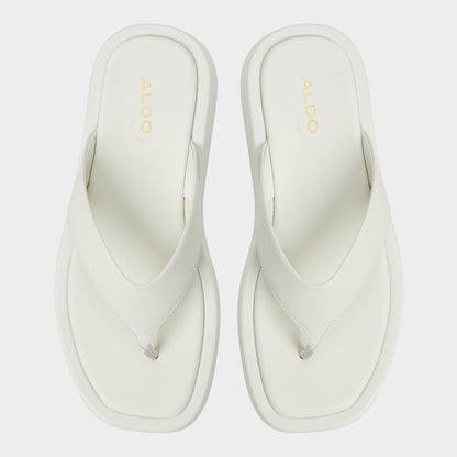 Grettle White/Bone Women's Flats - Flip flop, Flatform | Aldo Featured