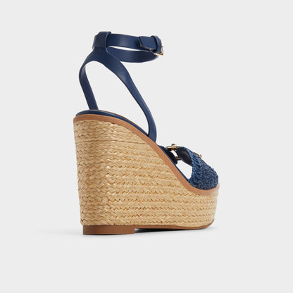 Ybylin Navy Women's Platform sandals - Wedge sandal | Aldo Popular