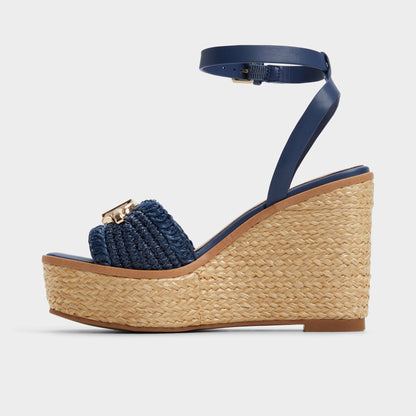 Ybylin Navy Women's Platform sandals - Wedge sandal | Aldo Popular