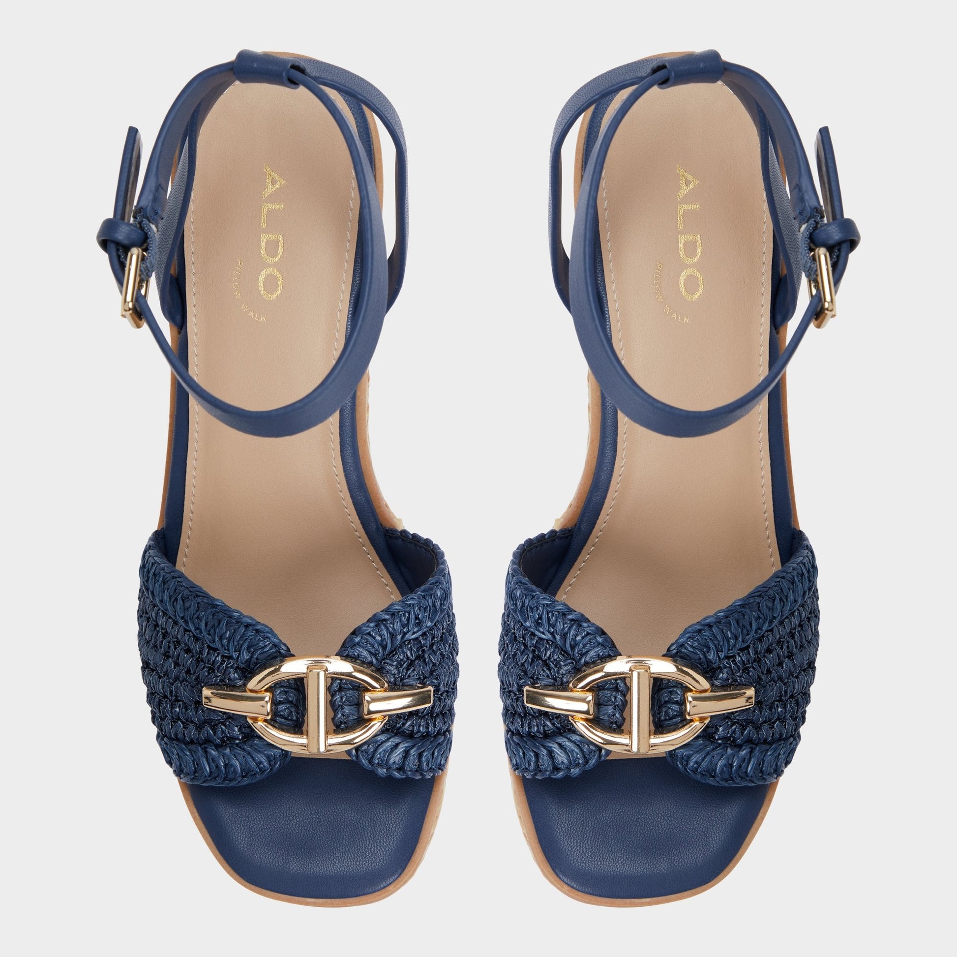 Ybylin Navy Women's Platform sandals - Wedge sandal | Aldo Popular