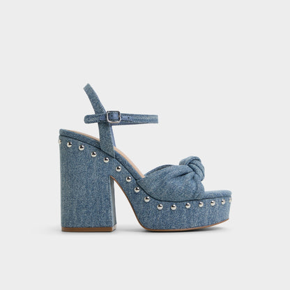 Ulialdan Blue Combo Women's Platform sandals - Strappy heeled sandal | Aldo Trending