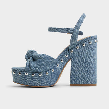 Ulialdan Blue Combo Women's Platform sandals - Strappy heeled sandal | Aldo Trending