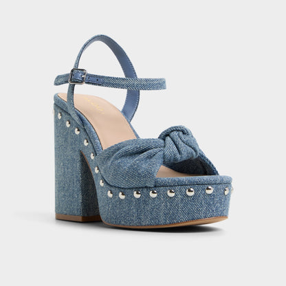 Ulialdan Blue Combo Women's Platform sandals - Strappy heeled sandal | Aldo Trending