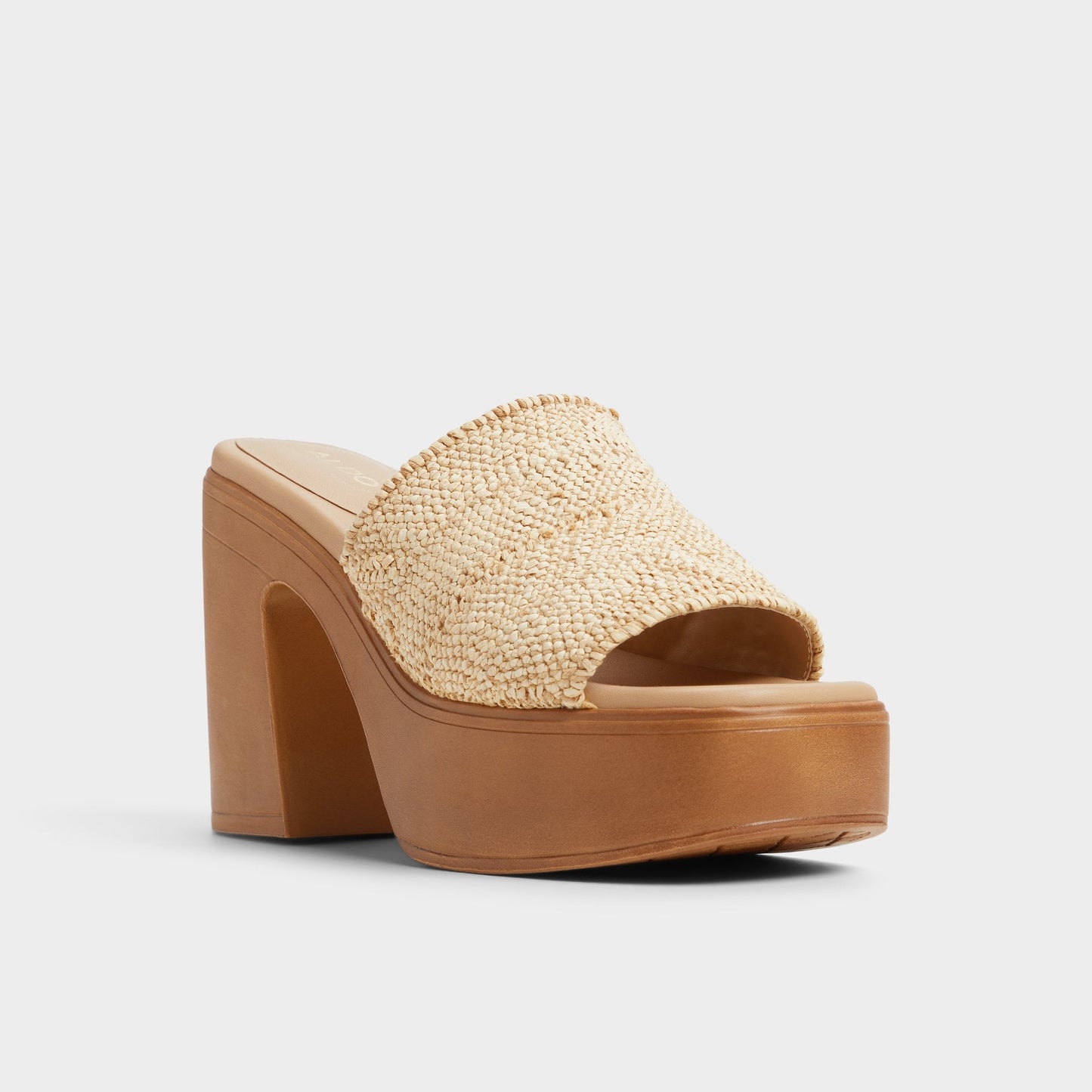 Maysee Natural Women's Platform sandals - Heeled mule, Platform | Aldo Exclusive