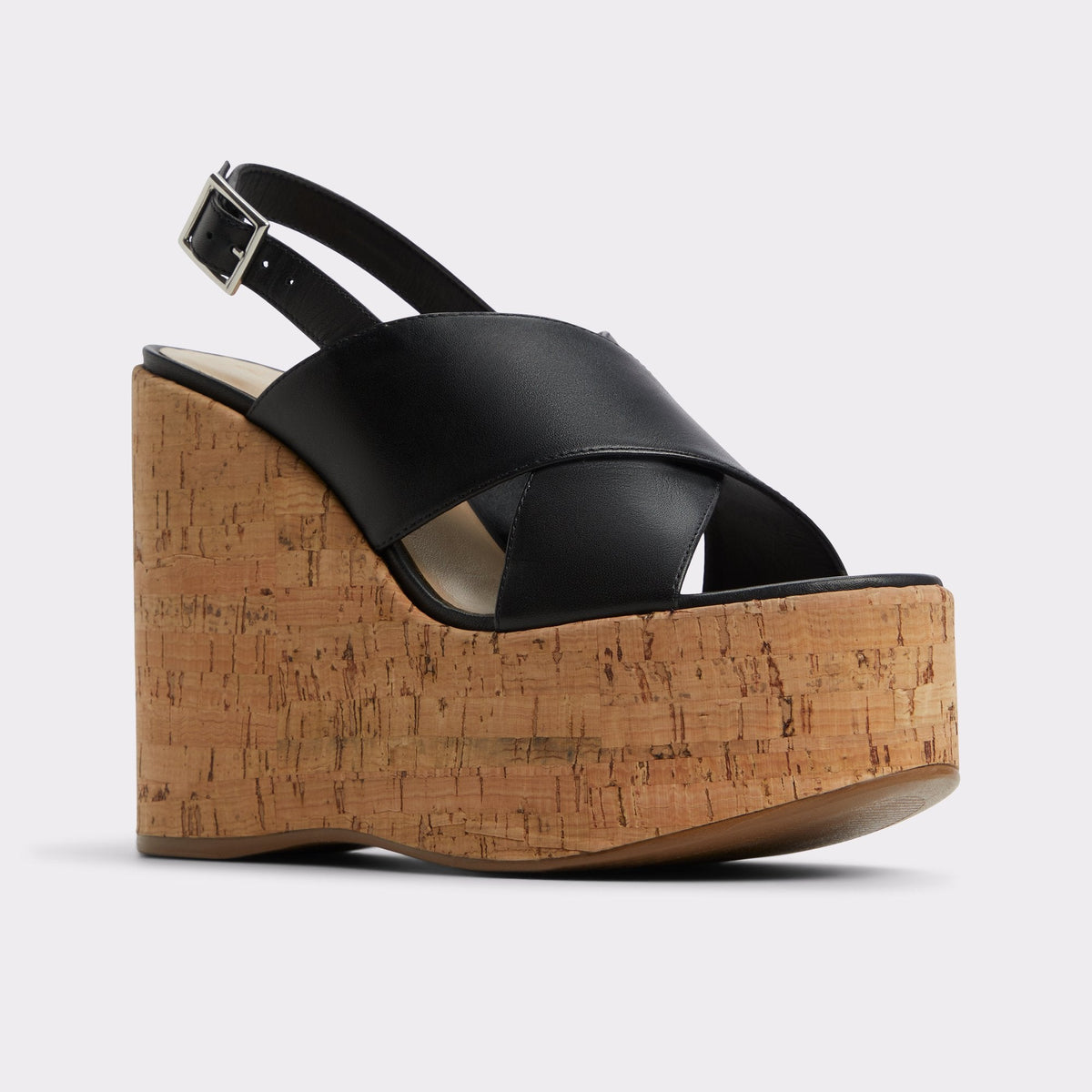 Sandcastle Black Women's Platform sandals - Strappy wedge sandal | Aldo Premium