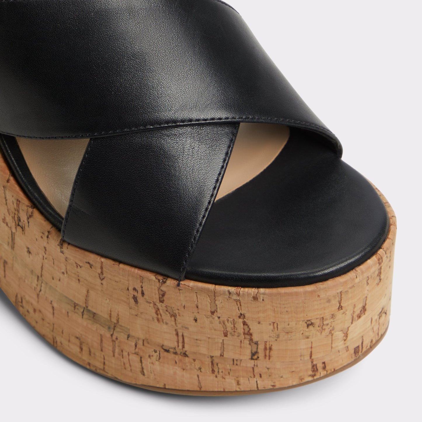Sandcastle Black Women's Platform sandals - Strappy wedge sandal | Aldo Premium