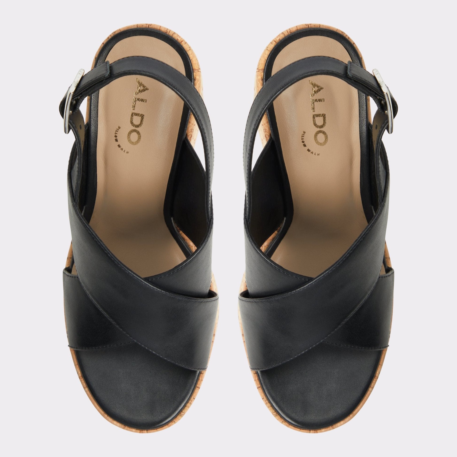 Sandcastle Black Women's Platform sandals - Strappy wedge sandal | Aldo Premium