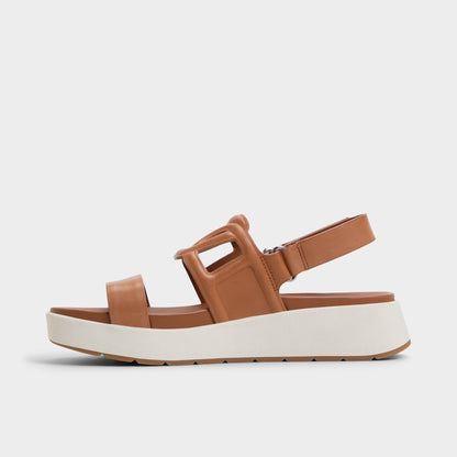 Onuvia Medium Brown Women's Footbed sandals - Footbed sandal, Flatform | Aldo New