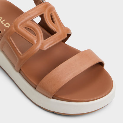 Onuvia Medium Brown Women's Footbed sandals - Footbed sandal, Flatform | Aldo New
