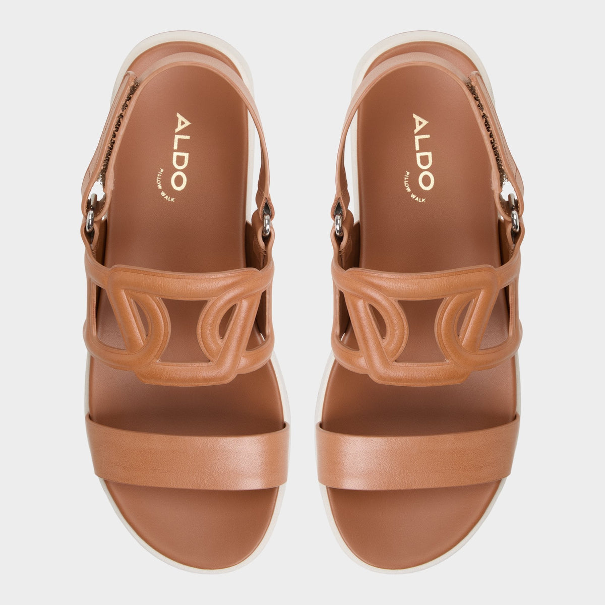 Onuvia Medium Brown Women's Footbed sandals - Footbed sandal, Flatform | Aldo New