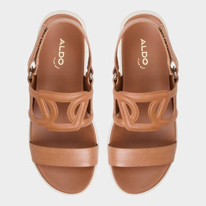 Onuvia Medium Brown Women's Footbed sandals - Footbed sandal, Flatform | Aldo New