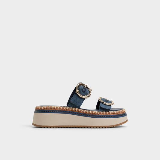 Kaeithien Dark Blue Women's Platform sandals - Slide sandal | Aldo Popular