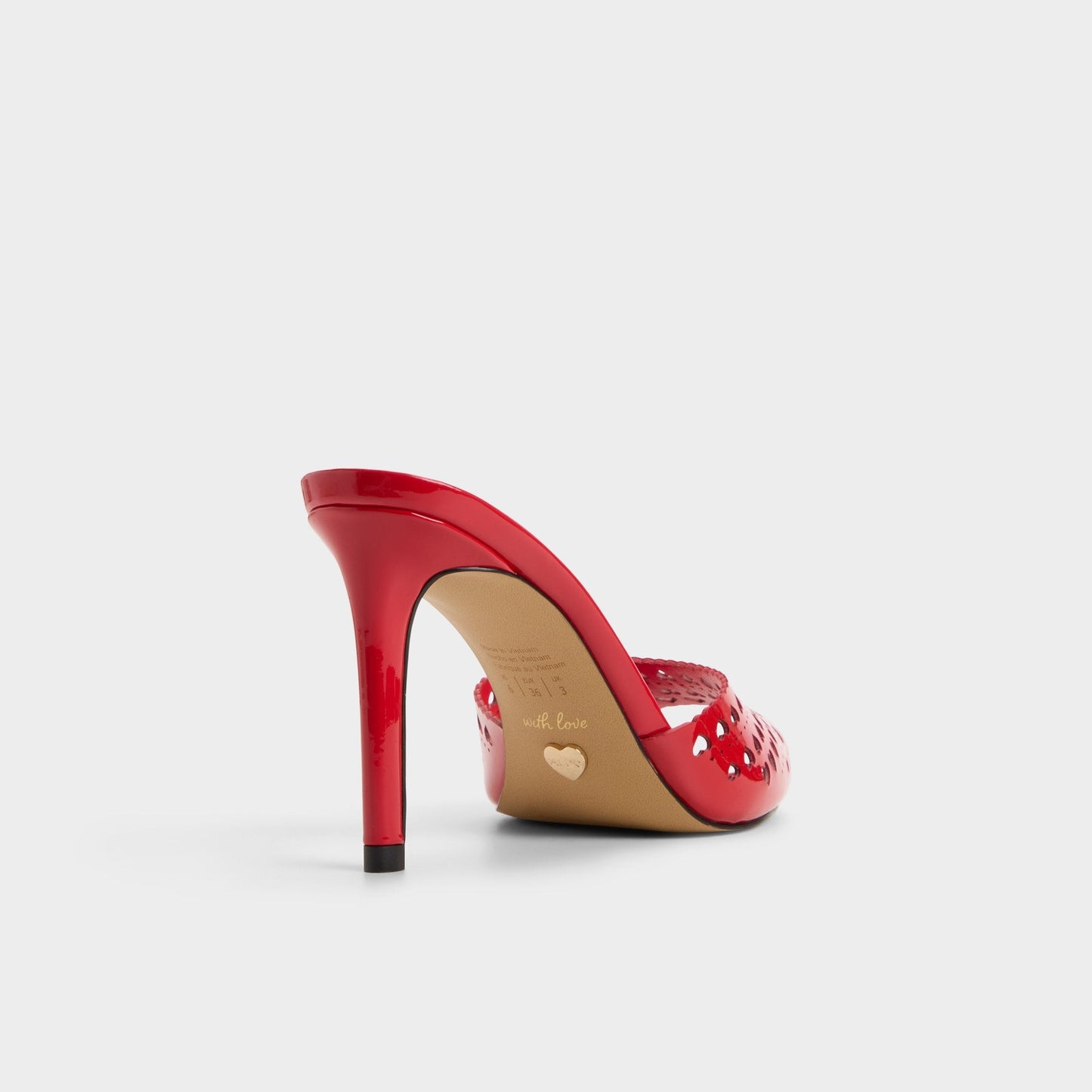 Lovemule in Medium Red - Heeled mule, Stiletto heel | Aldo Signature